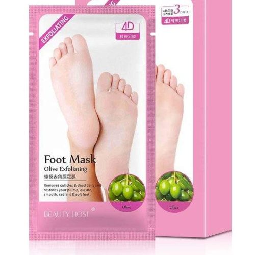 Foot Mask with Olive Oil extract to exfoliate the feet