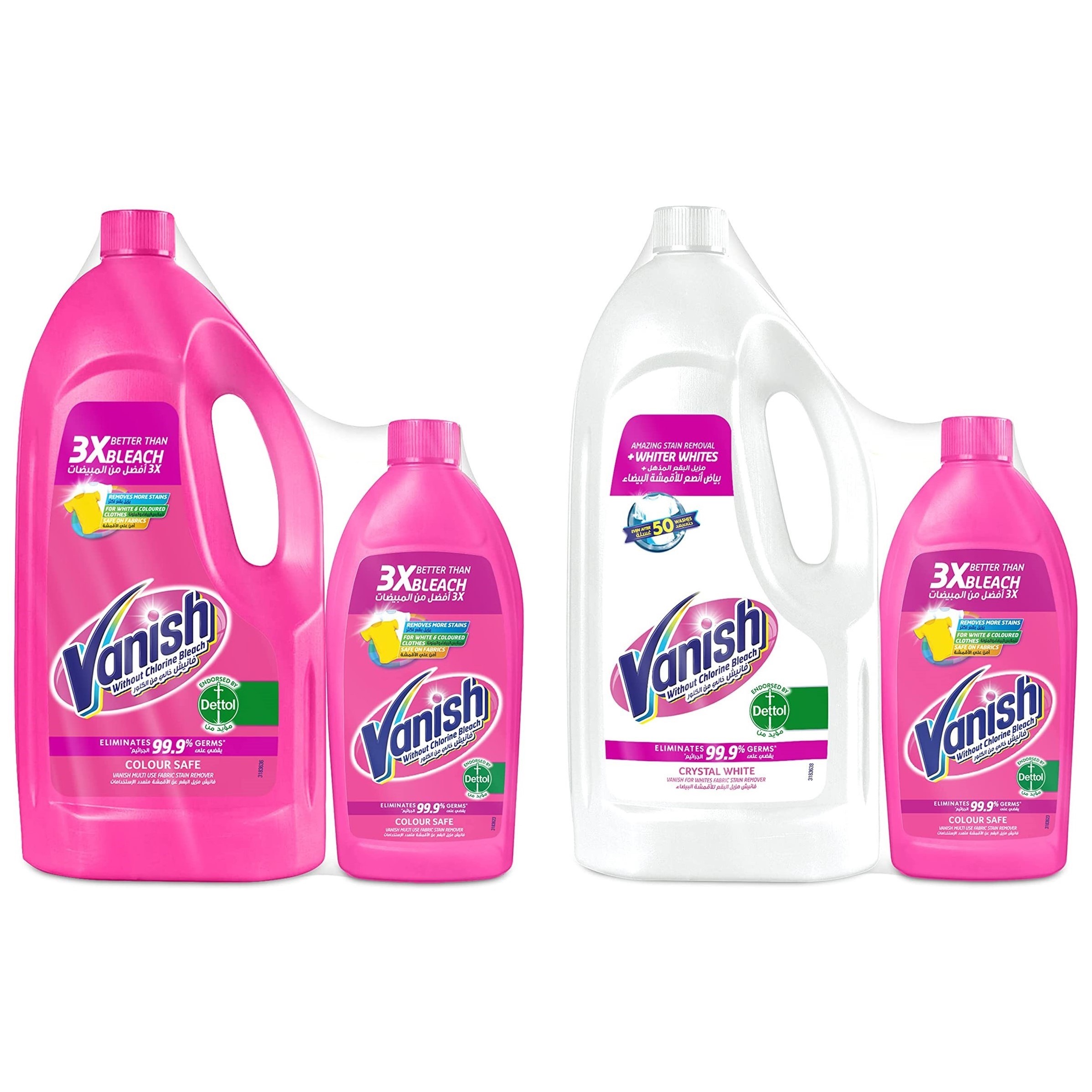 Vanish Laundry Stain Remover Liquid For White Clothes 1.8L +